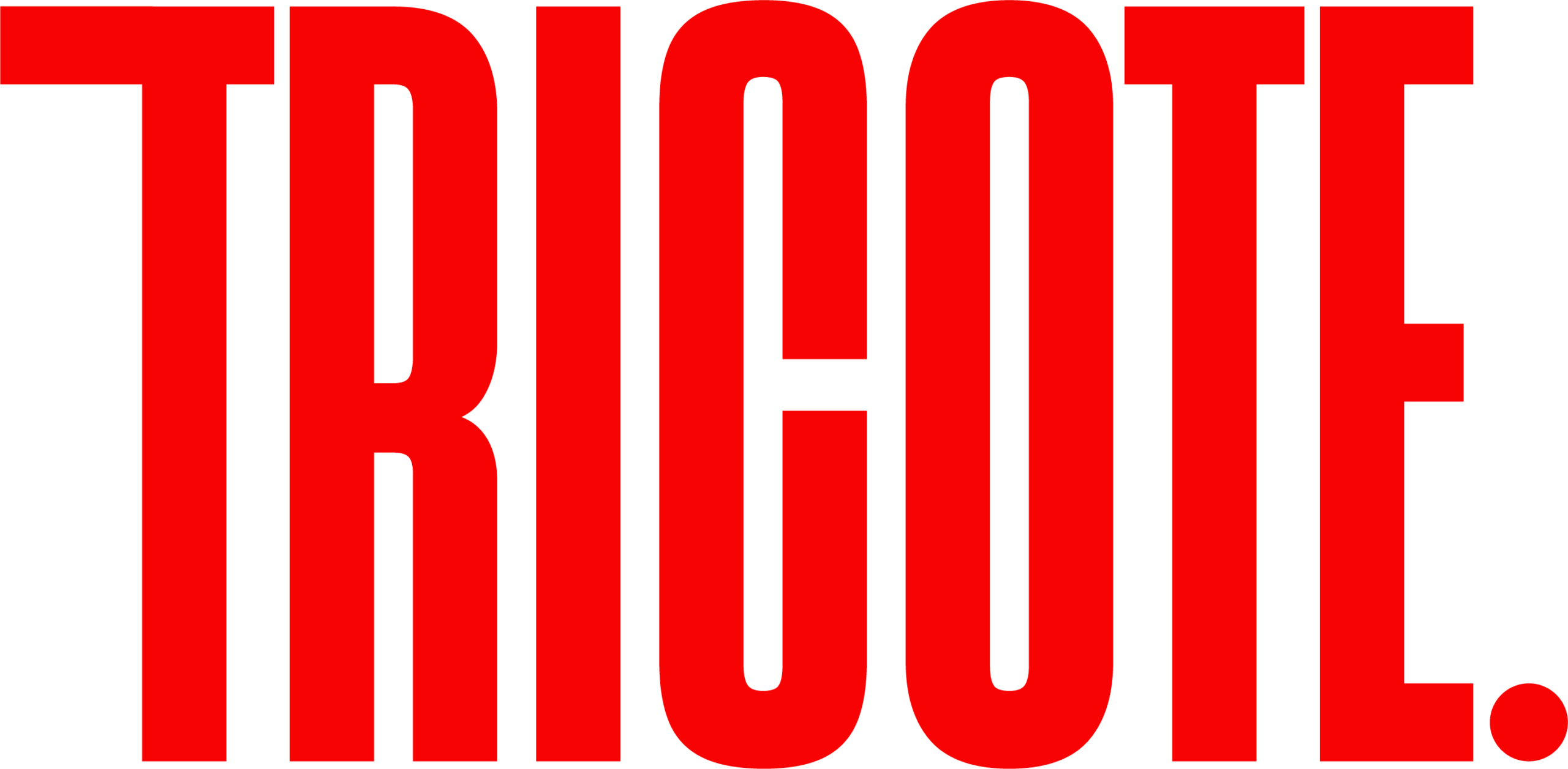 Logo rouge du magazine Tricote.